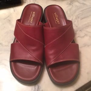 Liz Claiborne Leather Slides
